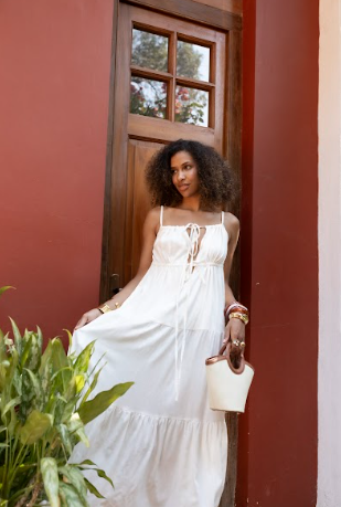 Vestido Elena Lino Blanco