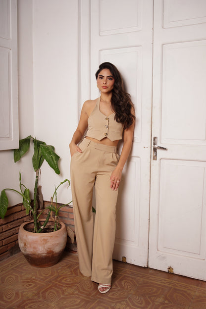 Pantalon Grace Beige Monaco