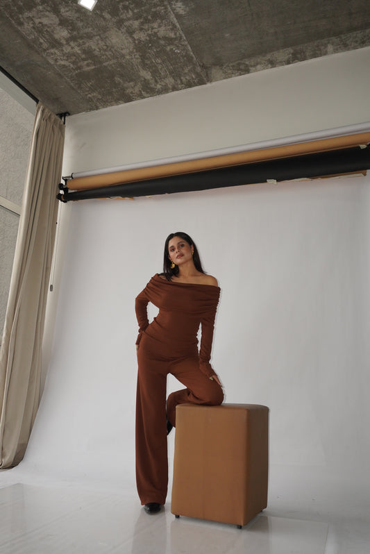 Top Coral Comfy Marron