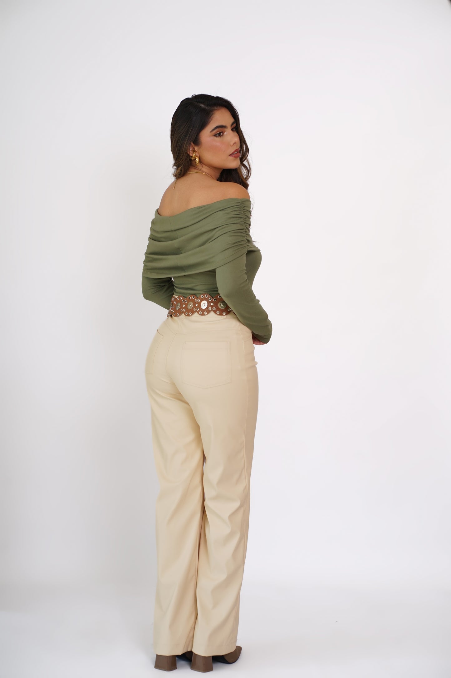 Pantalon Becca Crema