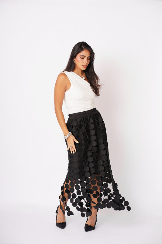 Falda Midi Capas Circulares