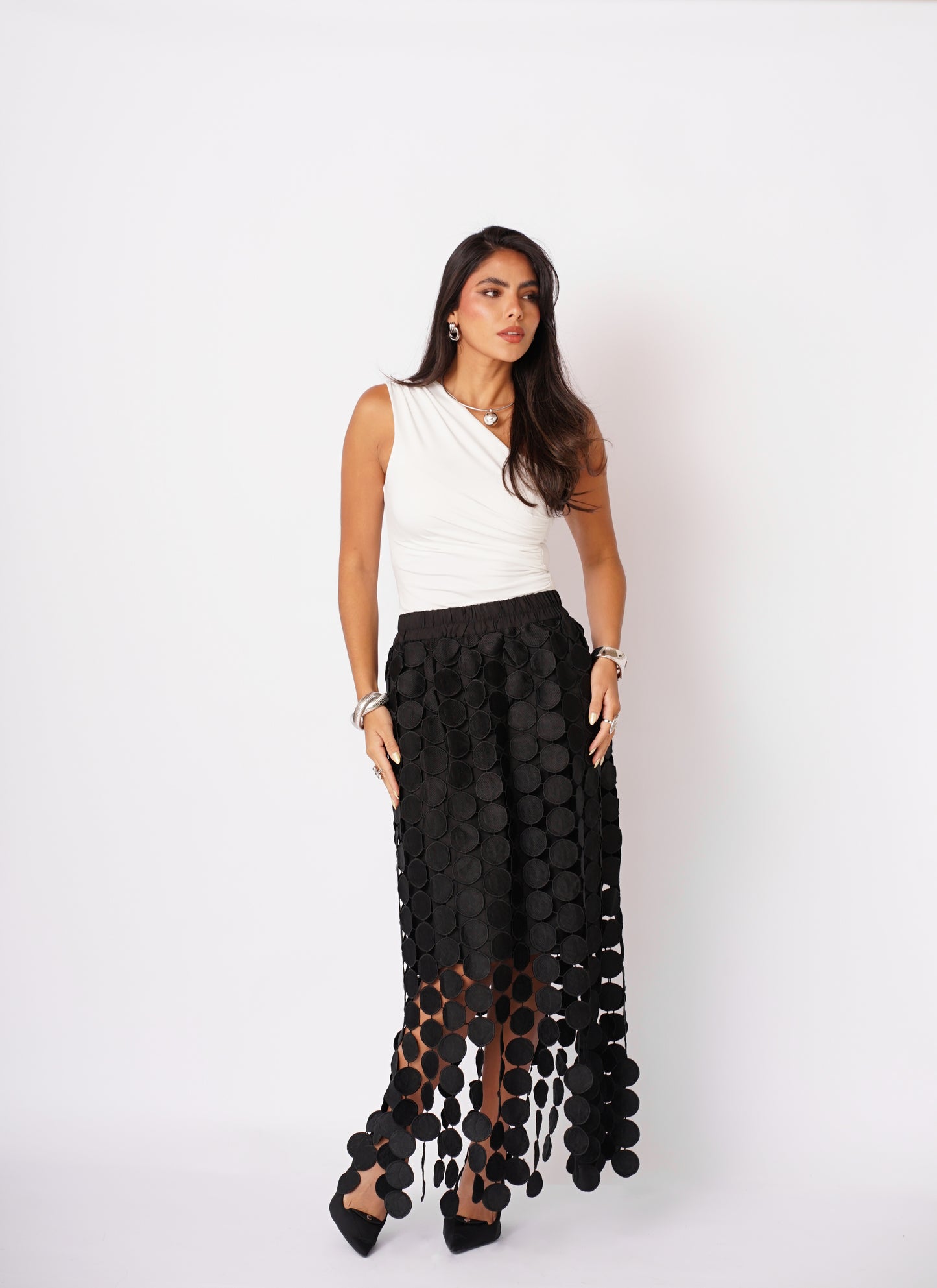 Falda Midi Capas Circulares