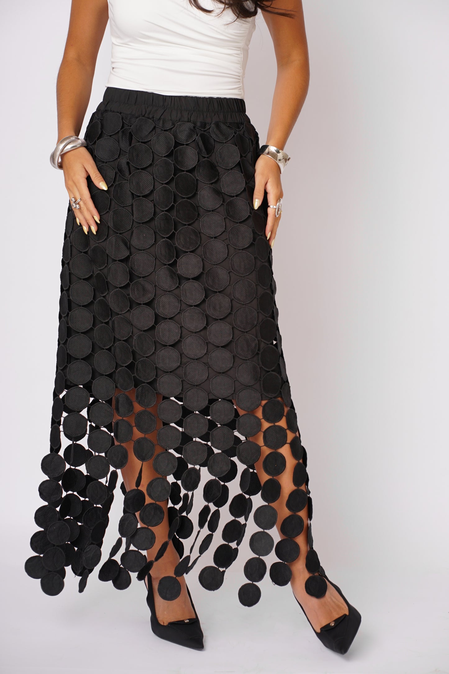 Falda Midi Capas Circulares