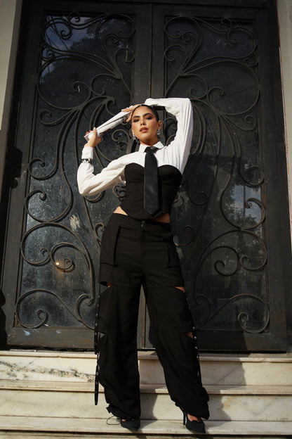 Corset Escote Corazón Negro